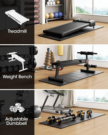 Fitness Equipment Mat Foldable Treadmill Mat 1/4" Thick