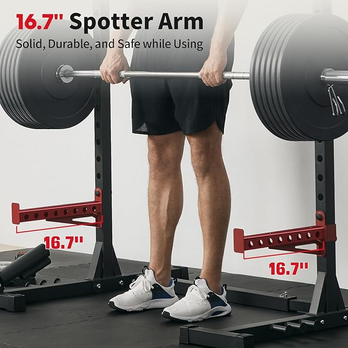 FLYBIRD Squat Rack with Pull-Up Bar 6FT,7FT Barbell