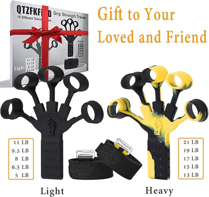 Grip Strength Trainer with Forearm Strengthener Recover(5 PCS)