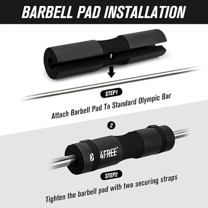 G4Free 7pcs Barbell Pad Set for Squat 2 Gym 3 Hip