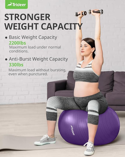 Trideer Yoga Ball Exercise Ball for Working Out 5 Sizes