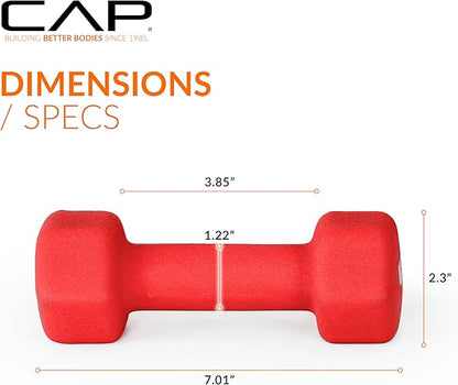 CAP Barbell Neoprene Dumbbell Weights Pairs & Sets | Multiple Colors