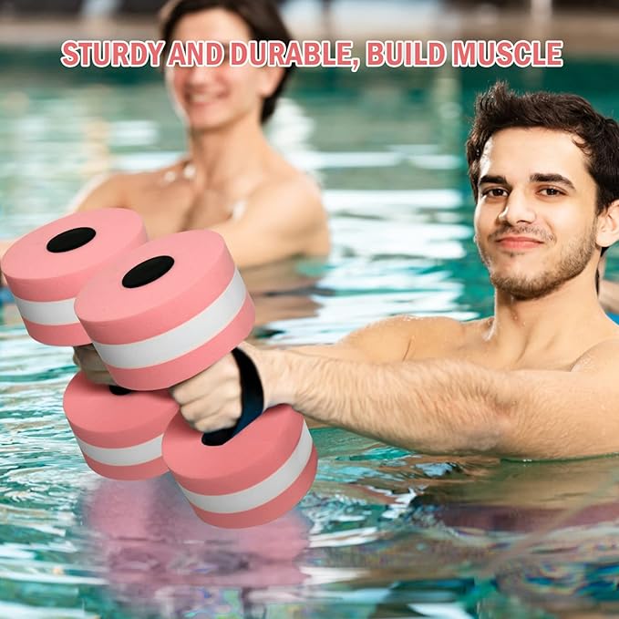 Timoo Aquatic Dumbells Set of 2 Water Dumbells Pool Resistance Water Weight Water Aerobics High-Density EVA-Foam Pool Fitness