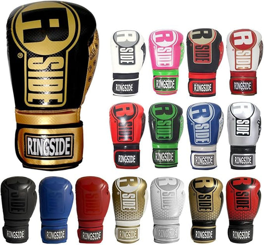 Ringside unisex adult Black/Gold 14 oz glove, Black/Gold, 18 Ounce US