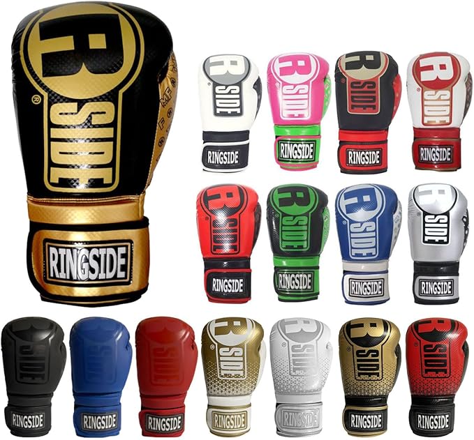 Ringside Apex Flash Boxing Training Sparring Gloves , BK/GD, 16 oz,Black/Gold