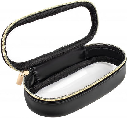 Christmas Gifts Clear Makeup Brush Holder, Travel Makeup Brush Pouch Makeup Brush Bag Organizer Makeup Brush Travel Case with Zipper Waterproof Makeup Travel Case Cosmetic Bag for Women
