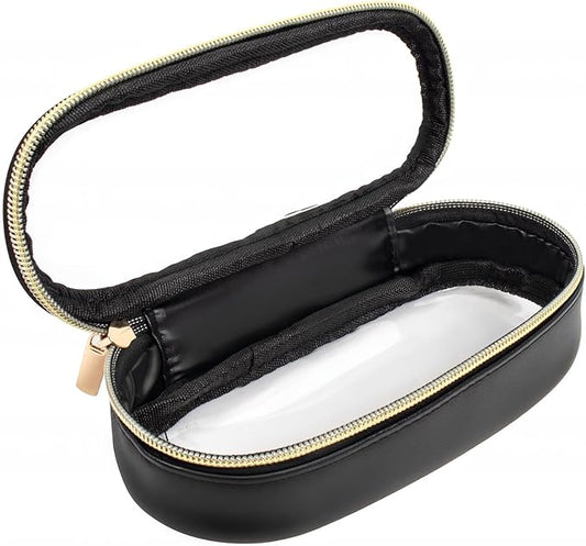 Christmas Gifts Clear Makeup Brush Holder, Travel Makeup Brush Pouch Makeup Brush Bag Organizer Makeup Brush Travel Case with Zipper Waterproof Makeup Travel Case Cosmetic Bag for Women
