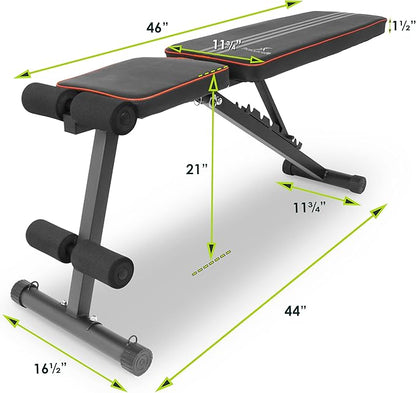 ProsourceFit Foldable & Adjustable Multi-Purpose Weight Bench Home