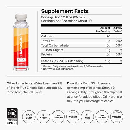 Get Your Fuel from Ketones. No Sugar, No Salt, No Caffeine. 30 Servings of Drinkable, to Rapidly Elevate Ketone Levels. New & Improved Formulation!
