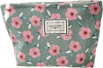 Cosmetic Bags for Women Makeup Bag Large Capacity Purse Travel Toiletries Zipper Storage Pouch Make up Brushes Organizer for Gifts (Cherry Blossom, Pink)