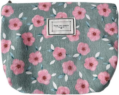 Cosmetic Bags for Women Makeup Bag Large Capacity Purse Travel Toiletries Zipper Storage Pouch Make up Brushes Organizer for Gifts (Cherry Blossom, Pink)