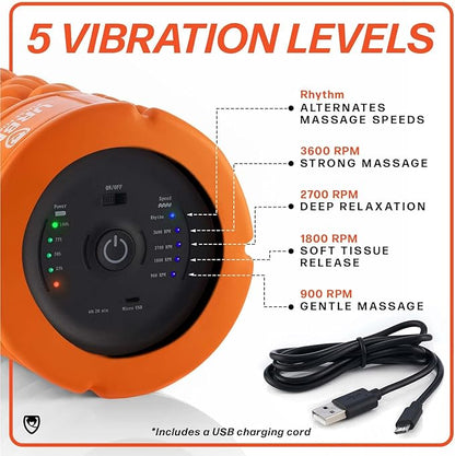 URBNFit Vibrating Foam Roller - Electric Muscle & 5 Speeds