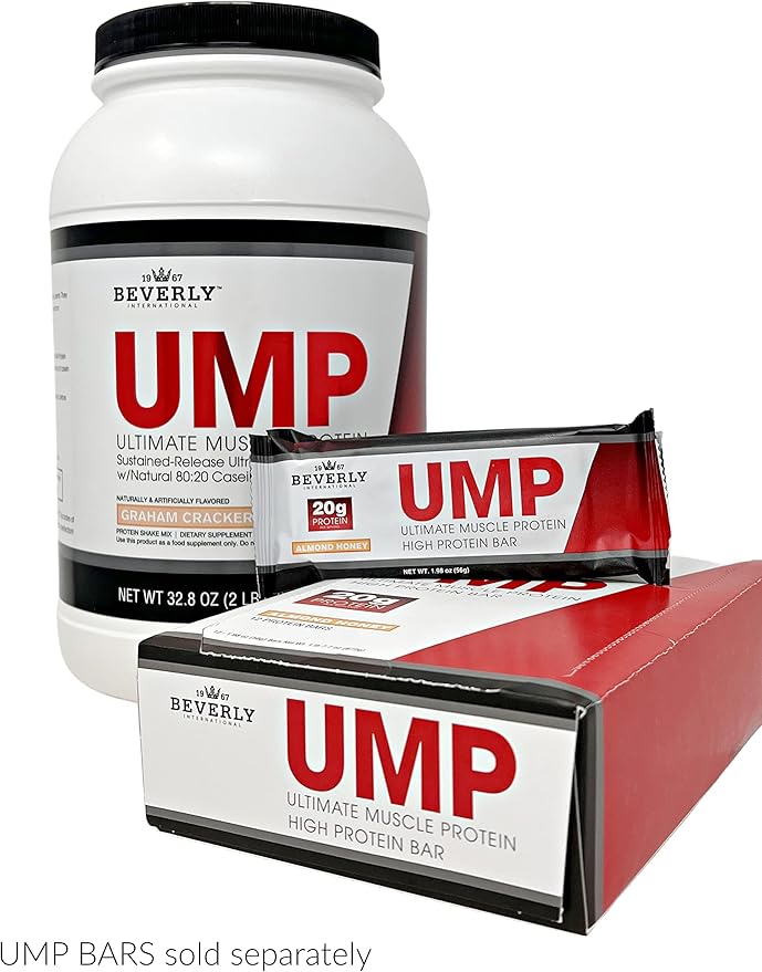 Beverly International UMP Protein Powder, Graham Cracker. Unique Whey-Casein Ratio Builds Lean Muscle Support. Easy to Digest. No Bloat. (32.8 oz) 2lb .8 oz