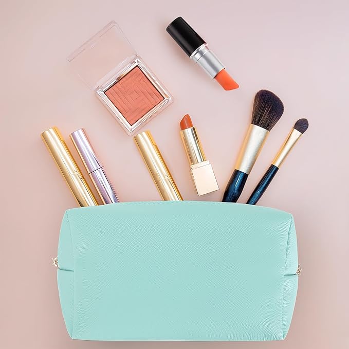 HAOGUAGUA Makeup Bag Pouch Purse Organizer Waterproof Travel Cosmetic Organizer for Women Girl Medium Size (Green-1pcs)