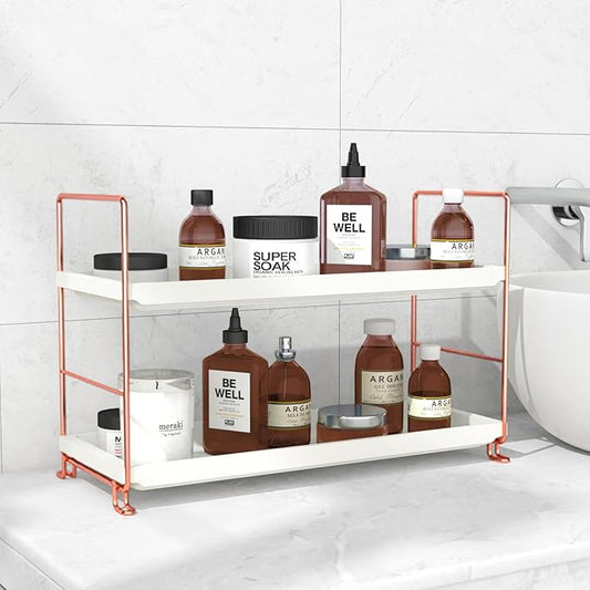 FSyueyun 2-Tier Makeup Shelf Organizer for Vanity