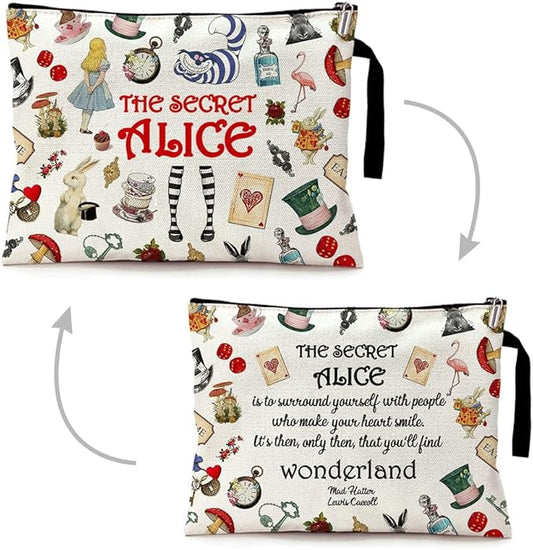 ZHANTUONE Fairy Tale Funny Cosmetic Bag, for Travel Toiletry Zipper Storage Pouch Makeup Bag, Gifts for Sister Coworker Bestie Friends, Movie Lover Fairy Tale Fans