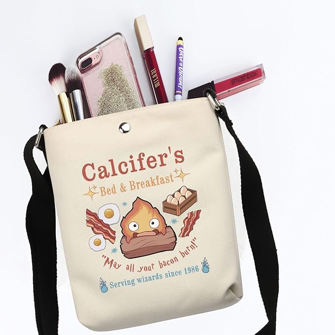 TSOTMO Calcifer's Bed & Breakfast Crossbody Bag Anime Lover Gift for Women Mother Best Friend (Calcifer's CR)