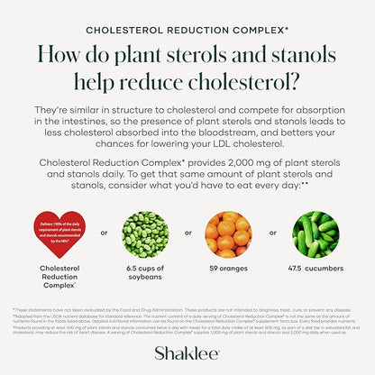 Shaklee - Cholesterol Complex: Plant-Based Formula for Cardiovascular Wellness- 120 Tablets