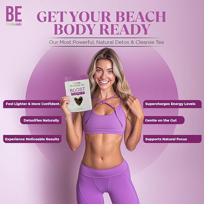 Bikini Body Detox Tea for Women. Enhances Energy, Digestion, Focus Natural Caffeine (30 Ct)