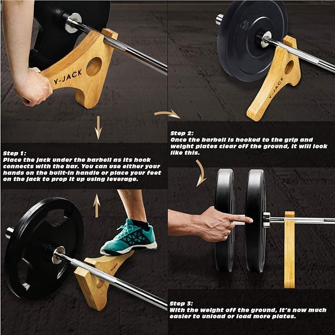 Yes4All Deadlift Jack/Barbell Stand – Holds 600lb Barbell Plates for Deadlift Exercise, Squat Wedge for Squat/Weight Training