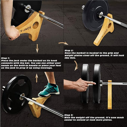 Yes4All Deadlift Jack/Barbell Stand – Holds 600lb Barbell Plates for Deadlift Exercise, Squat Wedge for Squat/Weight Training