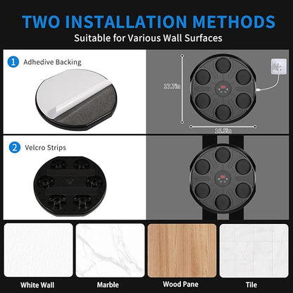 Music Boxing Machine for Adults, 2025 Smart Bluetooth Music Beat Sync Punching Machine with Gloves, 12 Speeds and 12 Modes Colorful Light Beat Resistant Target Boxing Equipment for Home Office Gym Use