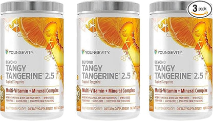 Youngevity Beyond Tangy Tangerine 2.5 Tropical Tangerine Ultimate Multi-Vitamin & Mineral Complex - Made With Natural & Whole Foods | 8,000 ORAC (3)