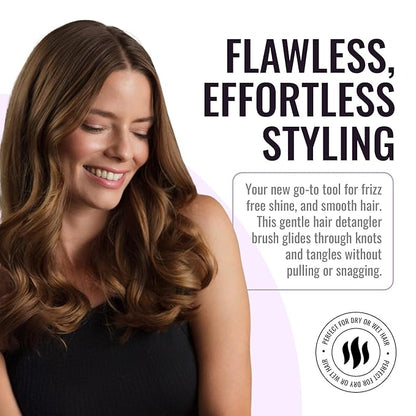 Ergo Super Gentle Mini Paddle Brush for Blow Drying - Hair Brushes for Women with Thick or Thin Hair - Dual Hairbrush for Women - Detangler Hair Brush - Gently Detangles Curly or Wet Hair - ERG750