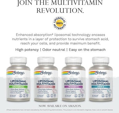 SOLARAY High Energy Multivitamin, No Iron, 1/Day, Timed-Release Formula, Whole Food & Herb Base 120 VegCaps