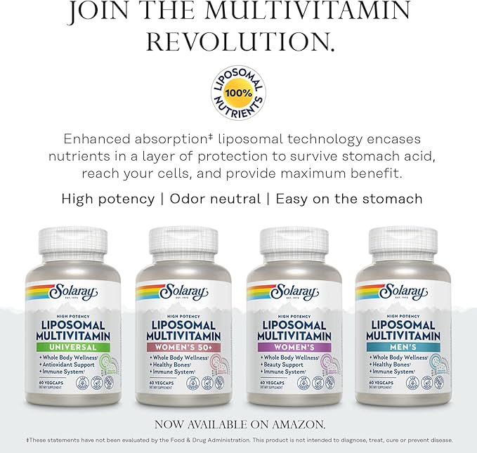SOLARAY High Energy Multivitamin, No Iron, 1/Day, Timed-Release Formula, Whole Food & Herb Base 120 VegCaps