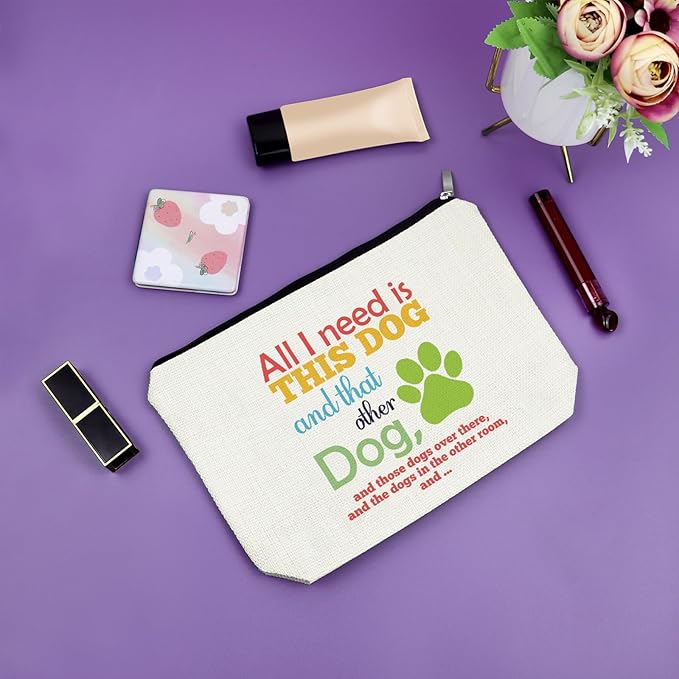 Sazuwu Funny Dog Mom Gifts: Makeup Bags & Travel Organizers - Dog Themed Cosmetic Bags for Women - Perfect for Christmas & Birthdays