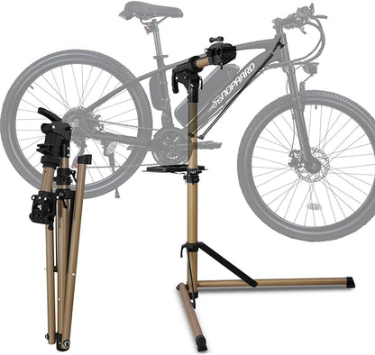 Heavy Duty Electric Bike Repair Stand Max 110 lbs, Portable Aluminum Bicycle Stand Manintenance Workstand,Suitable for Any BIke, Heavy E-Bike, Mountain Bike and Road Bike etc