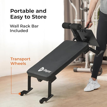Lifepro Nordic Curl Workout Bench - Home Gym 1" & 2" Olympic