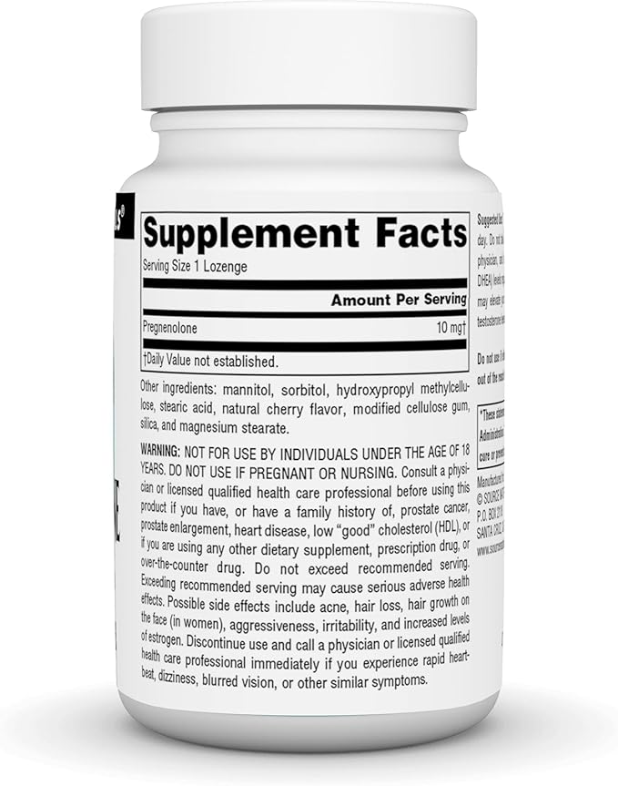 Source Naturals Pregnenolone 10 mg - 120 Cherry Flavored Lozenges