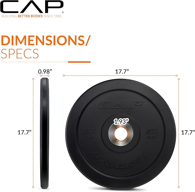 CAP Barbell Rubber Olympic Bumper Plate