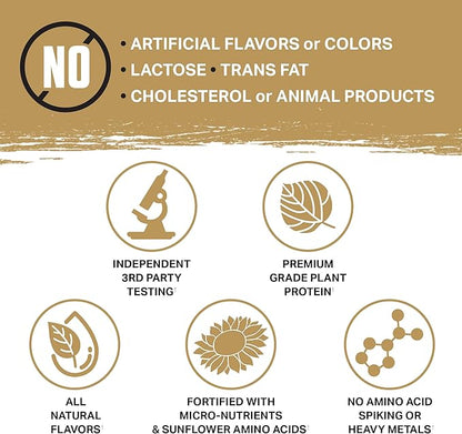 Ambrosia Planta - Premium Organic Plant-Based Protein | Vegan & Keto Friendly | Gourmet Flavors with No Bloating or Stomach Upset | Gluten & Soy Free | No Added Sugar | 25 Servings | Cookies Cream