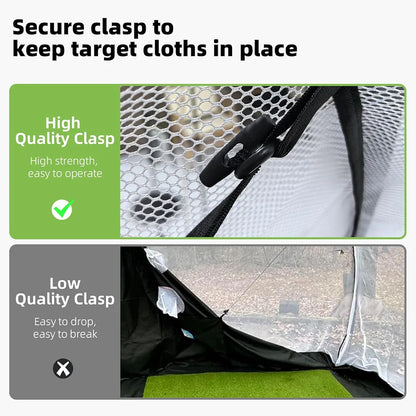 Golf Net - Upgraded 10x7ft Practice Net with 5 Real Balls, Tri-Turf Mat and Portable Storage Bag, Durable Hitting Nets for Backyard Driving Swing Outdoor - Gifts for Golfing Lovers - Golf Accessories