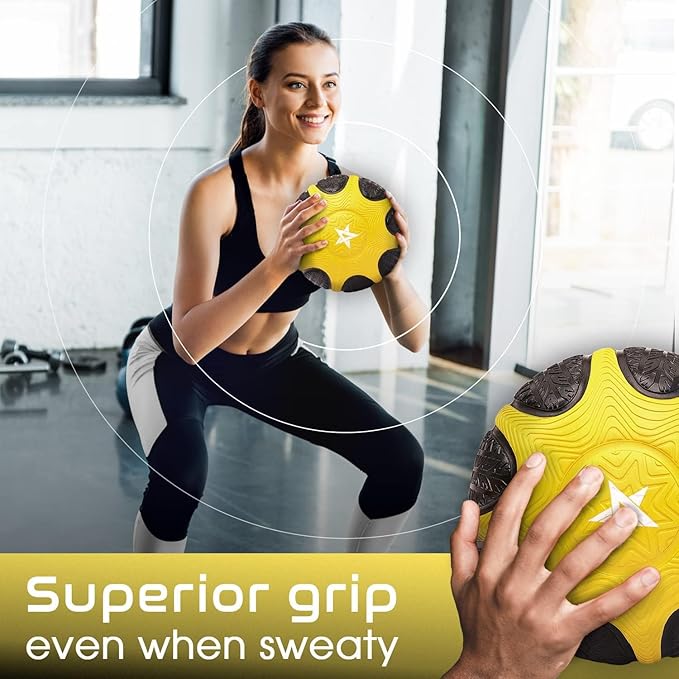 Yes4All Medicine Ball with Dual Texture Grip 6/8/10/12LBS