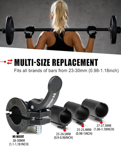 Pro Barbell Clips 1 inch Barbell Clamps 0.9-1.18inch