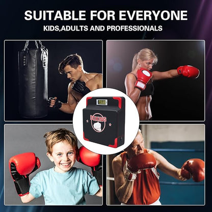 Hoteam Boxing Strength Tester Punch Force Sensor Adjustable Height Boxing Training Equipment Wall Mounted Boxing Boxer Boxing Machine Wall Punch Pad Boxing Punching Bag Machine for Adult Kid (Stylish)
