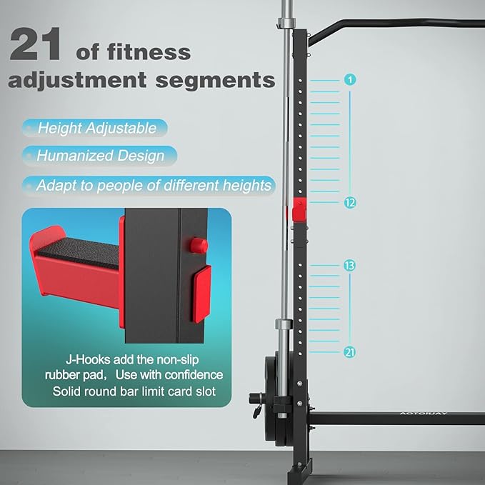 Power Cage Height Adjustable Squat Rack Home Gym