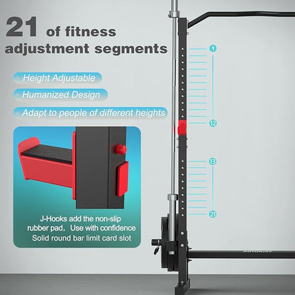 Power Cage Height Adjustable Squat Rack Home Gym