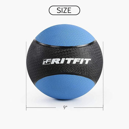 RitFit Weighted Medicine Ball - Non-Slip Rubber Shell
