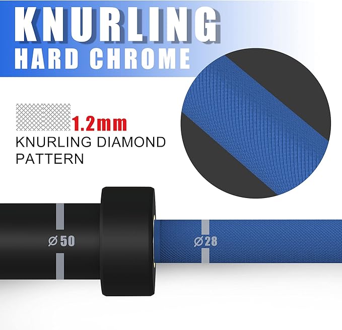 Elevens Olympic Barbell Training Curl Weight Bar 300LBS/330LBS/700LBS /1000LBS/1500LBS Capacity,Chrome