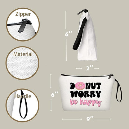 Donut Gifts - Fun & Inspirational Snack Makeup Bags for Women - Birthday, Christmas Gifts for Friend, Daughter, Sister, Bff