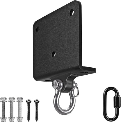 Kipika Punching Bag Hanger - Heavy Bracket 180° Swivel I-Beam Mount with Ceiling Installation Thick Hardware, Hooks for Boxing, Aerial Yoga, and Home Gym