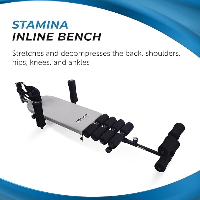 Stamina Inline Back Stretch Bench with Cervical Traction 250 lbs