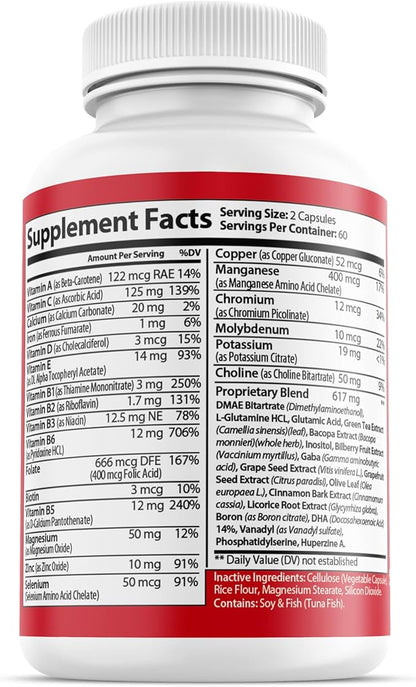 Womens Brain Supplement and Focus Support | Female Specific Memory Booster | Brain Goddess | Enhance Clarity and Concentration