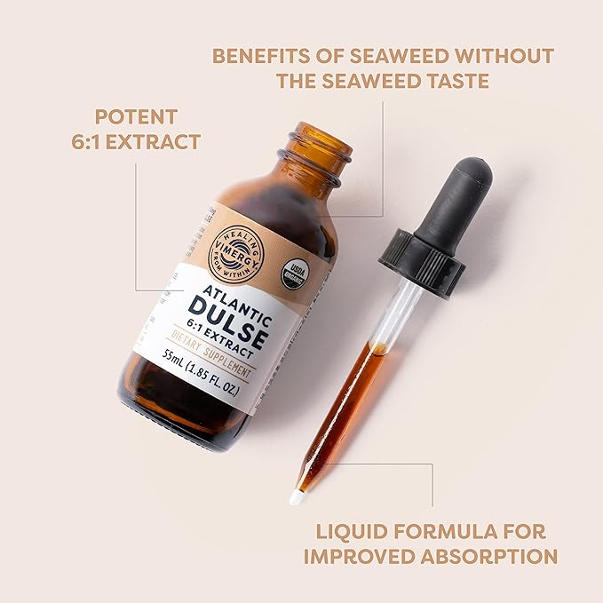 Vimergy Atlantic Dulse Liquid – Antioxidant Support* – Promotes Free Radical Protection* – Organic, Vegan, Gluten-Free – 55 Servings (55 mL)