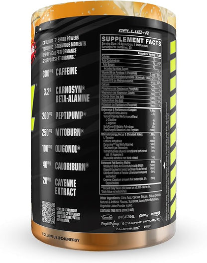 Cellucor C4 Ultimate Shred Pre Workout Powder, Metabolism Supplement with Cayenne Extract+300mg Caffeine+TeaCrine+Dynamine - Orange Creamsicle, 20 Servings